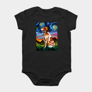 Brittany Spaniel Night Baby Bodysuit